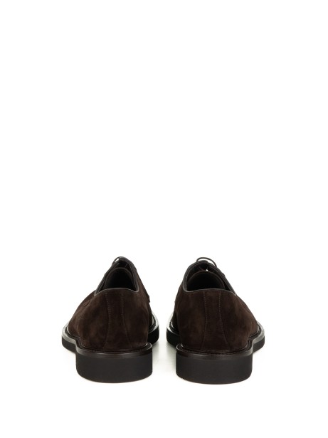 Men's Derby in Dark Brown Suede