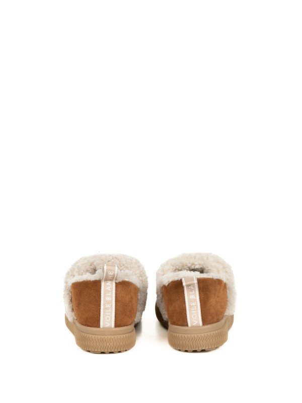 Pantofola motivo leopardato in suede