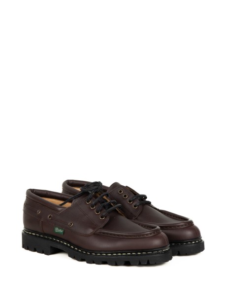 Brown Leather Moccasin with Rubber Sole