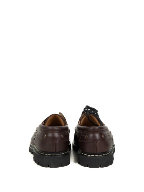 Brown Leather Moccasin with Rubber Sole