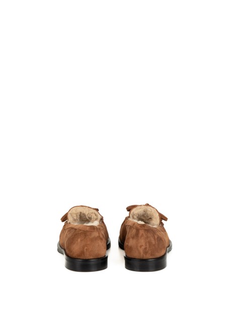 Women's Brown Moccasin with Bow