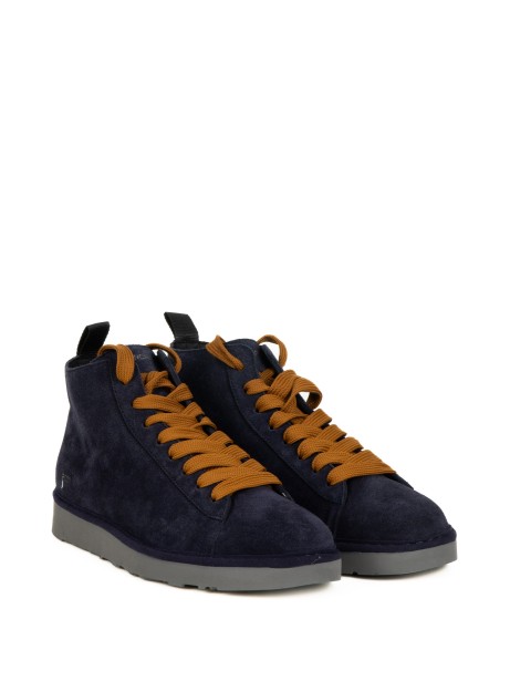 Polacco P001 uomo in suede blu navy