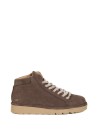 Polacco P007 uomo in camoscio foderato in microfibra caffè