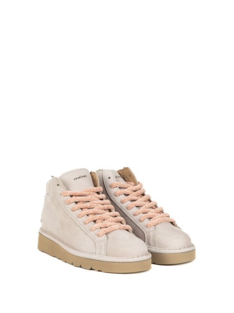 Polacco P007 uomo in camoscio foderato in microfibra tortora