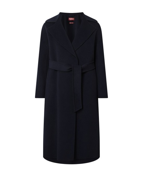 Cappotto donna nero con cintura