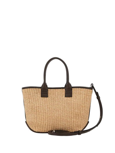 Address Mini Raffia Shopping Bag