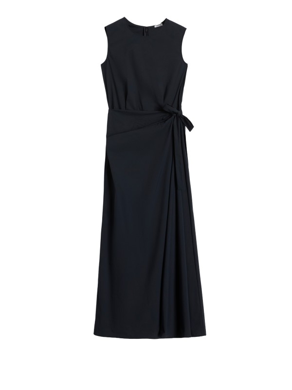 Navy Blue Sleeveless Long Dress