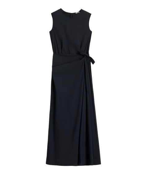 Navy Blue Sleeveless Long Dress