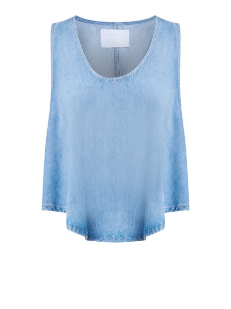 Top Donna Blu Elegante e Versatile