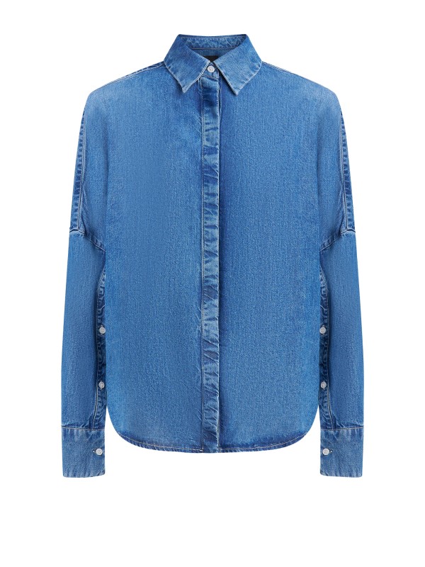 Camicia con bottoni DONDUP in lana 100%