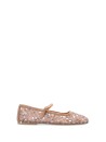 Sequined ballerinas with ankle strap