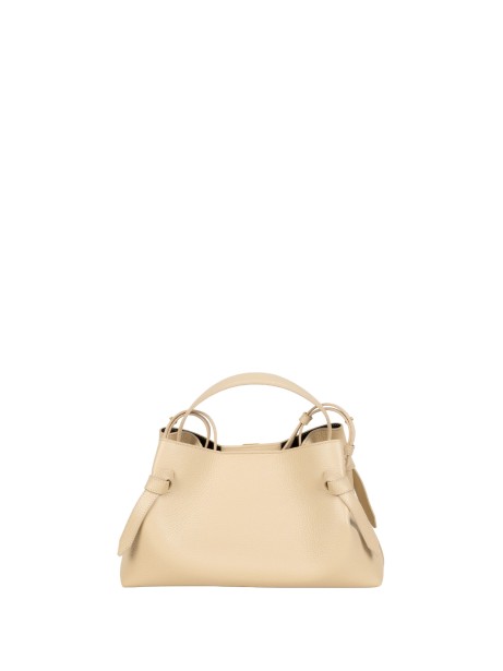 Gyoza Handbag in Angora Pebble Grain Leather