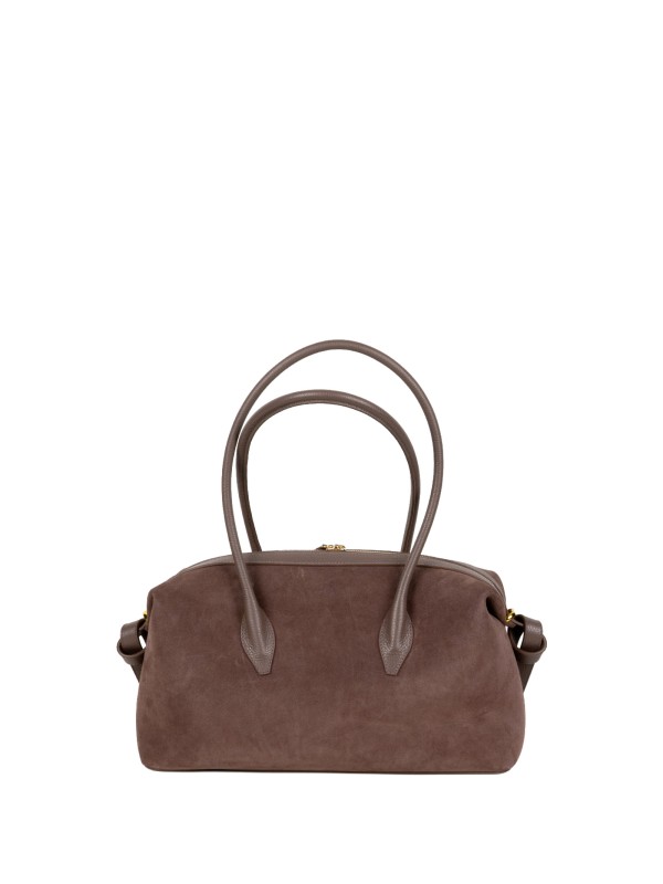 Nutmeg Suede Brioche Duffle - Spacious and Elegant