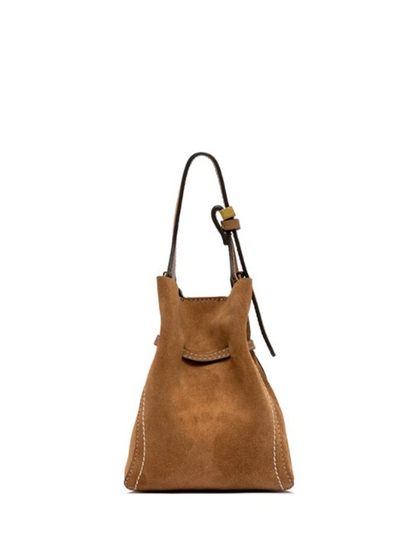 Gianni Chiarini Sienna Caramel Suede Shoulder Bag