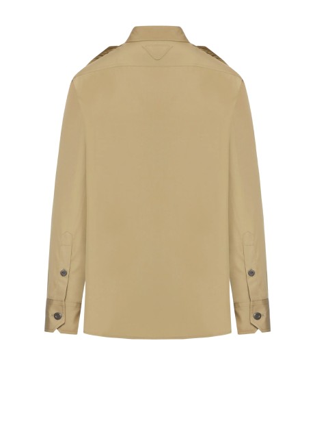 Prada Neutral Nude Cotton Poplin Shirt