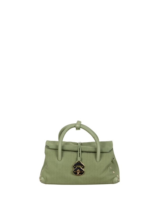 Borsa Tote Dotta® Piccola in Pelle Martellata Verde