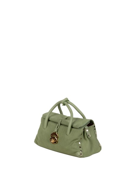 Borsa Tote Dotta® Piccola in Pelle Martellata Verde 2