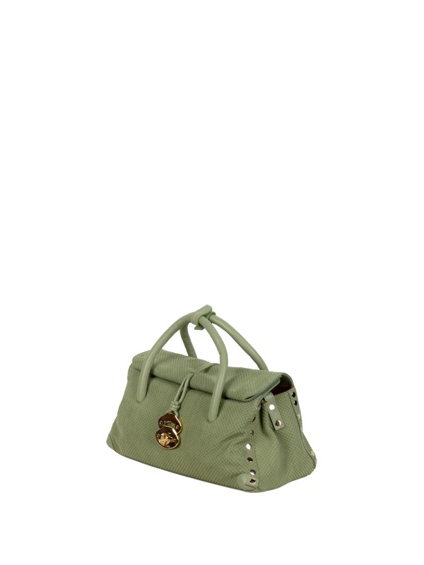 Borsa Tote Dotta® Piccola in Pelle Martellata Verde