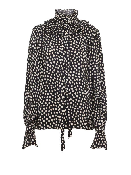 Blusa in seta a pois con fiocco di Chloé