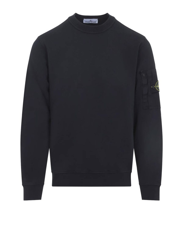 Felpa Girocollo con Tasca di Stone Island