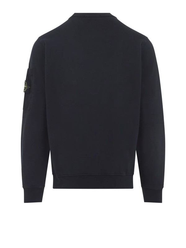 Felpa Girocollo con Tasca di Stone Island