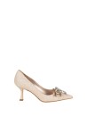 Jimmy Choo Light Soft Gold Crystal Heels