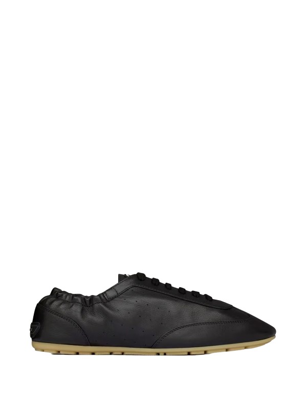 Sneakers Lewis in pelle grana nera Saint Laurent