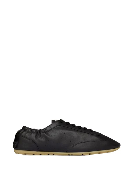 Sneakers Lewis in pelle grana nera Saint Laurent