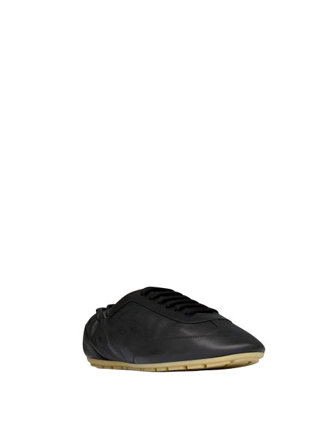 Sneakers Lewis in pelle grana nera Saint Laurent