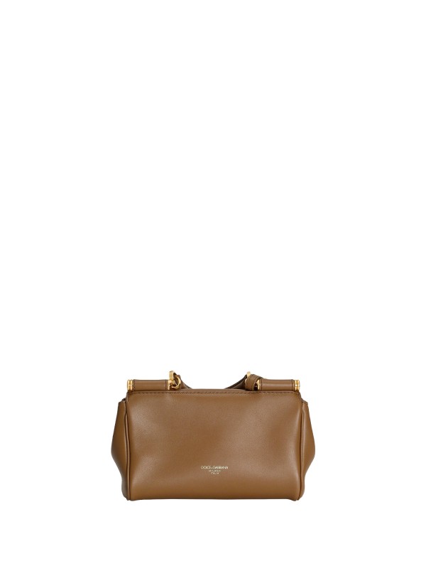Small My Sicily Handbag in Brown Plongé Calfskin