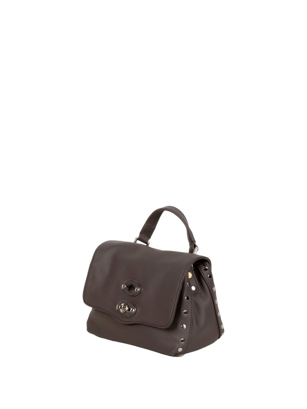 Borsa Postina® Baby in Pelle Liscia Brown Gianduiotto