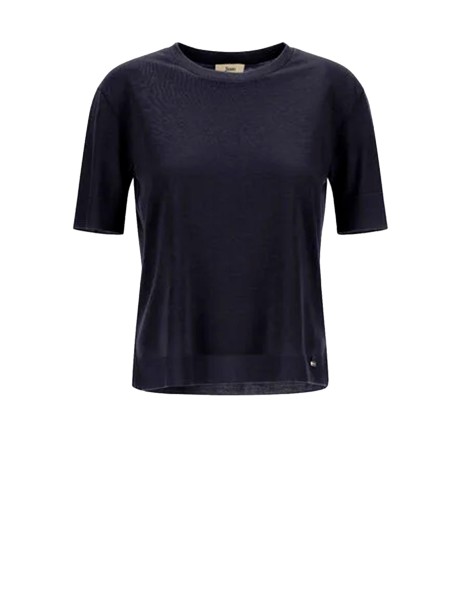 Herno T-Shirt Glam Knit Blu Navy