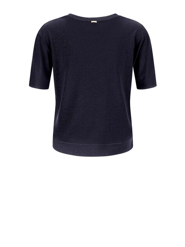 Herno T-Shirt Glam Knit Blu Navy