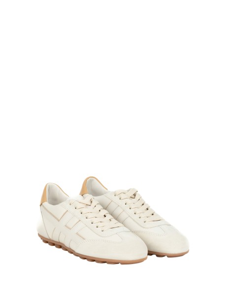 Sneakers Hogan Olympia Pelle Nappa Suede Avorio 2