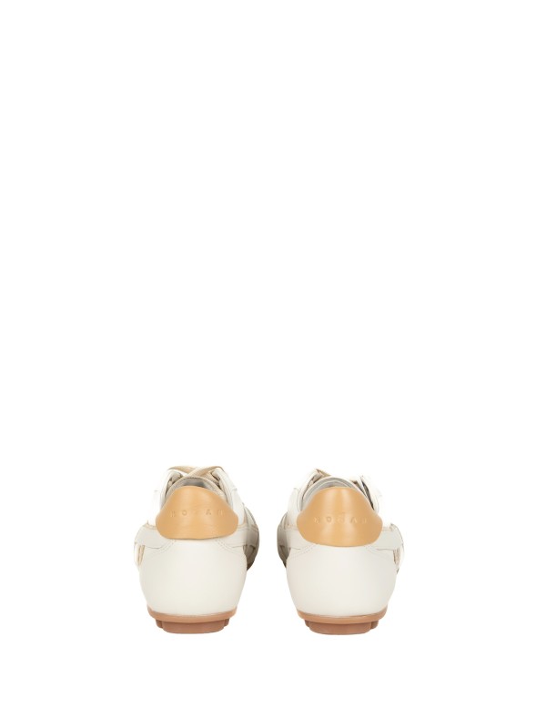 Sneakers Hogan Olympia Pelle Nappa Suede Avorio