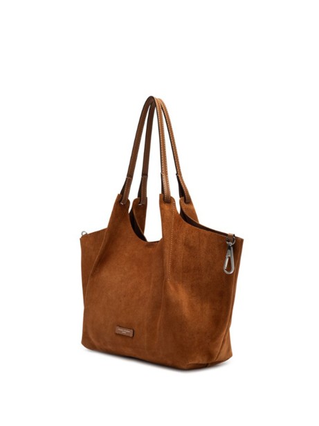 Gianni Chiarini Dua Handbag in Cognac Suede