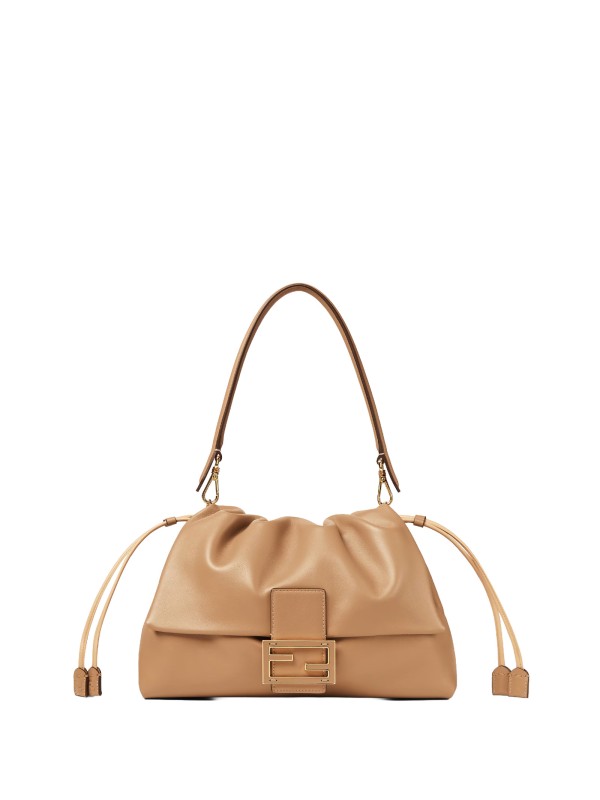 Mamma Baguette Large Borsa in Nappa Cappuccino