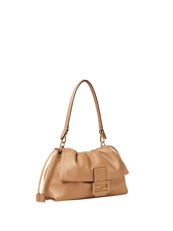 Mamma Baguette Large Borsa in Nappa Cappuccino