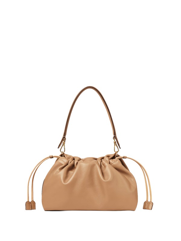 Fendi Mamma Baguette Large Nappa Leather Bag in Cappuccino