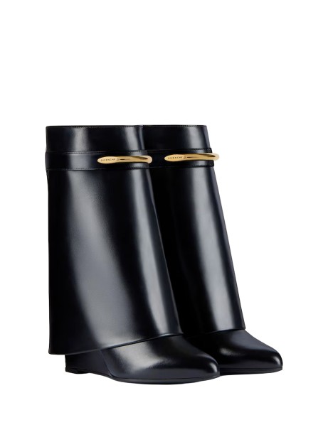 Givenchy Shark Pinch Leather Ankle Boots
