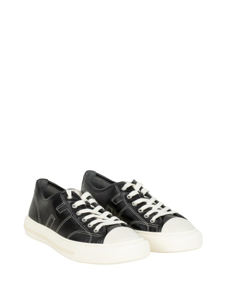 Hogan Rebel Sneakers Nere in Pelle con Suola Oversize 2