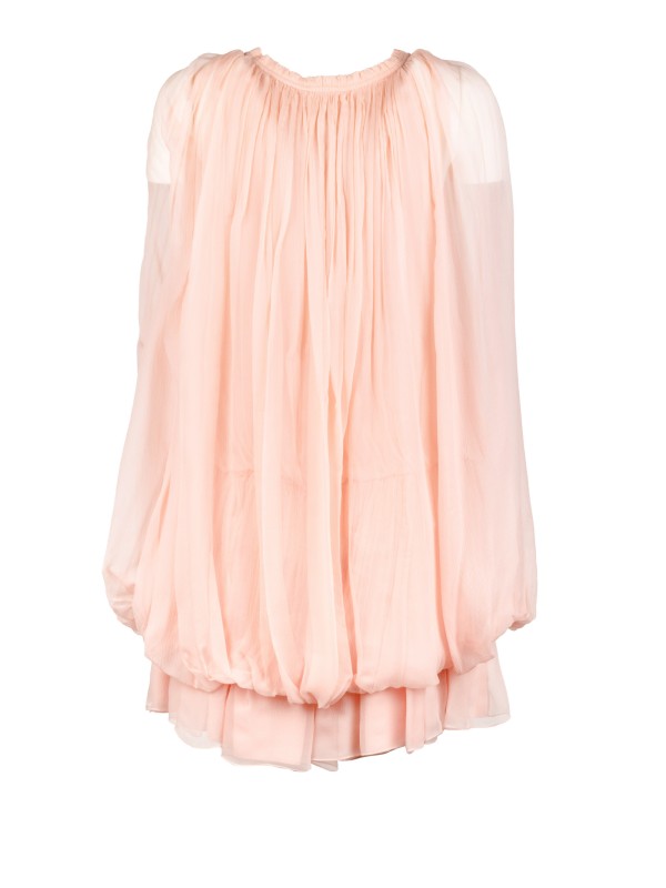 Chloé Caped Ruffled Silk Muslin Minidress