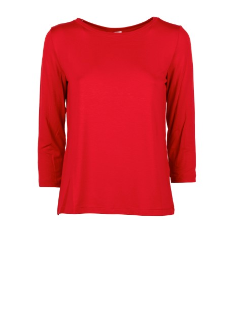 Emme Marella Women's T-Shirt with Broderie Anglaise Sleeves