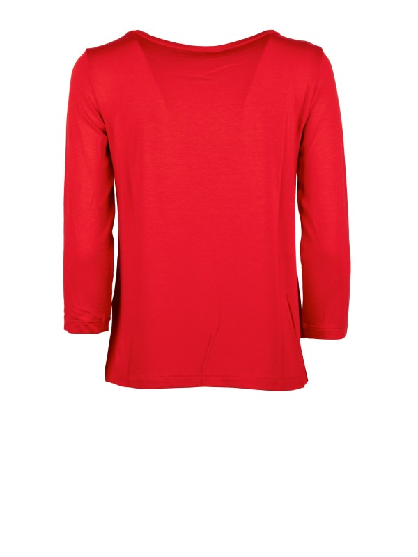 Emme Marella Women's T-Shirt with Broderie Anglaise Sleeves