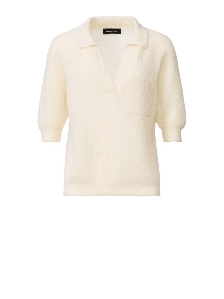 Mohair Polo with Sequins in Raffia