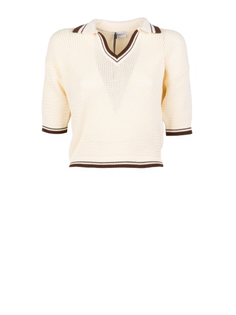 Polo in puro cotone bianco lana - Marella