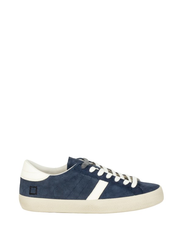 Sneakers Hill Low Perforated in Pelle Scamosciata Blu