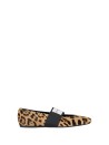 Givenchy Sliced Square Ballerinas in Leopard-Print Pony Leather