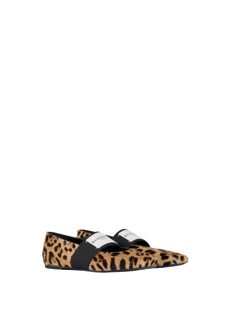 Ballerine Sliced Square in pelle effetto cavallino con motivo leopardato 2