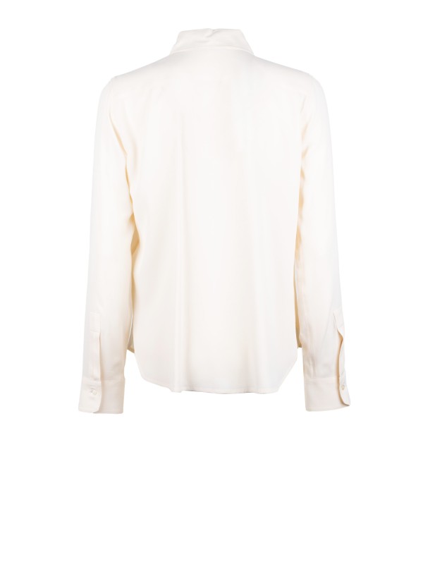 Camicia aperta in misto seta con retro in jersey cotone viscosa